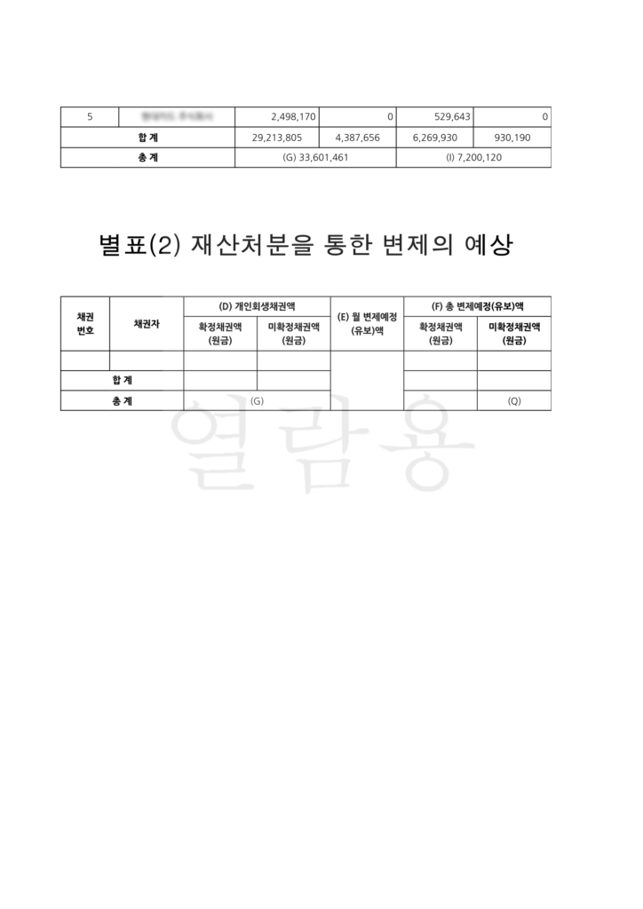 개인회생 3500만원 (80% 탕감), 기초수급자 월 12만원 변제 실제 사례 개인회생 3500만원 (80% 탕감), 기초수급자 월 12만원 변제 실제 사례